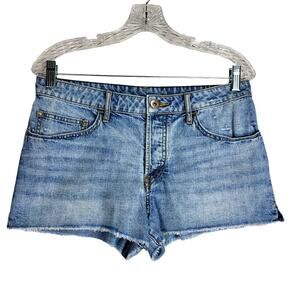 James Perse Button fly 5 Pocket Cotton Cut Off Denim Shorts‎ Size 28  #567